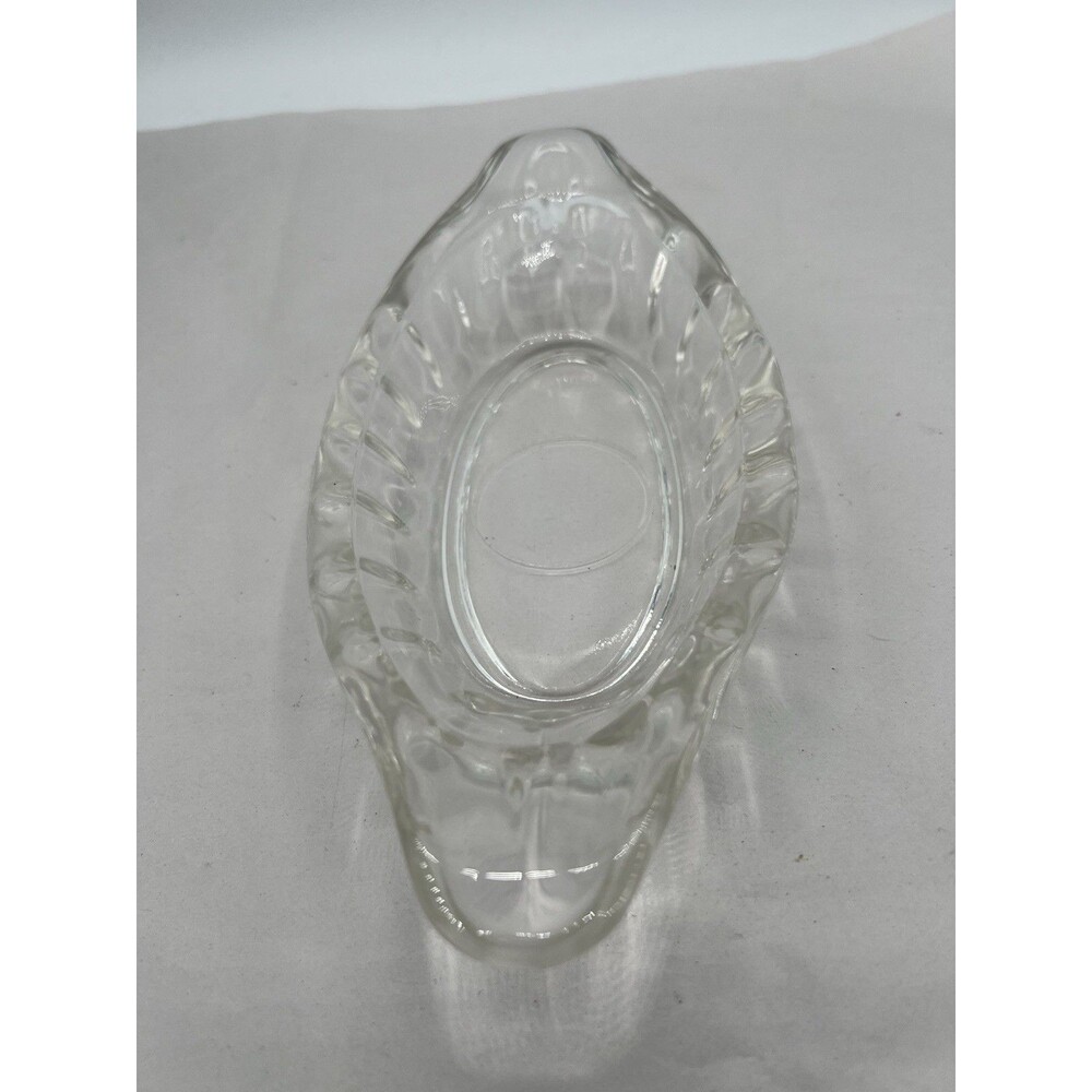 Vintage Glass Banana Split Dish Heavy Old Fashioned
